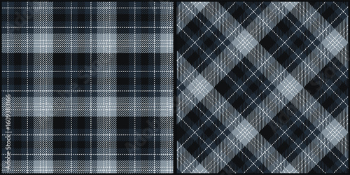 Classic dark plaid seamless pattern vector. Background graphic tartan fashion design use for print, texture, cloth, fabric, flannel.