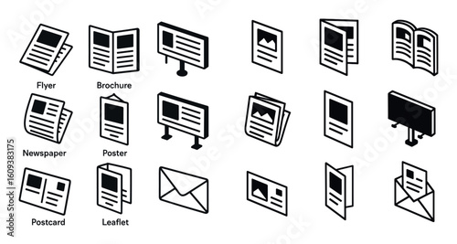 Isometric Advertising Icons