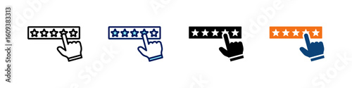 Rating All In One Icon Multi Styles Vector Set