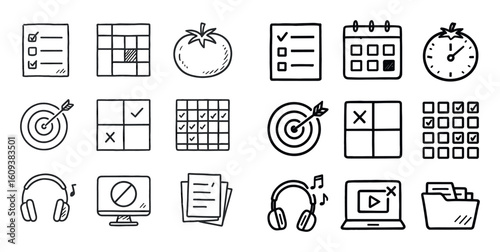 Self-Improvement Icons Grid