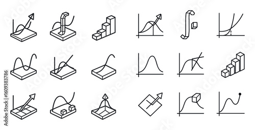 Mathematics Icons Grid