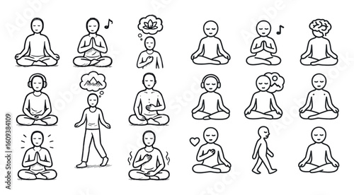 Yoga Meditation Icons