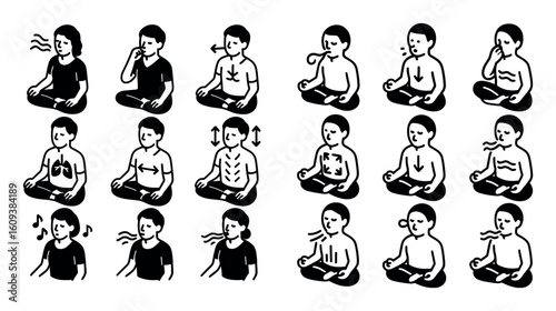 Yoga Breath Icons