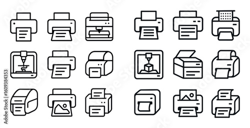 Minimalist Printer Icons