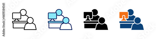 Reception All In One Icon Multi Styles Vector Set