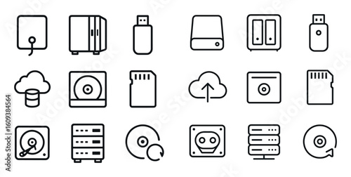 Minimalist Storage Icon Set