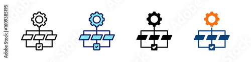 Workflow All In One Icon Multi Styles Vector Set