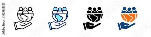 Workplace Diversity All In One Icon Multi Styles Vector Set