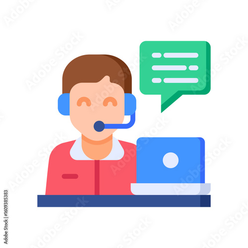 Customer Service flat color icon
