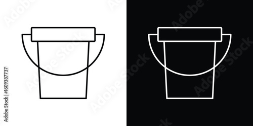 Bucket icon Simple Set. Vector icons for graphic design template.