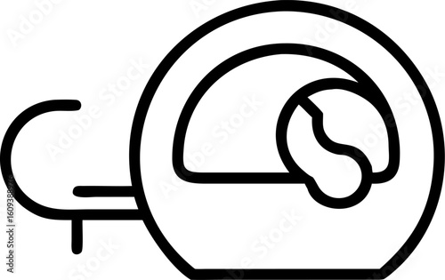 PET scan vector icon on white or transparent background. Graphic design Stroke icon collections. Editable Stroke icon collection Outline icon.