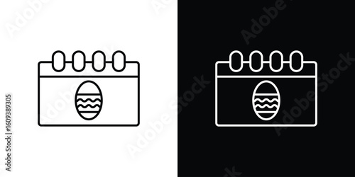 Easter calendar icon Simple Set. Vector icons for graphic design template.