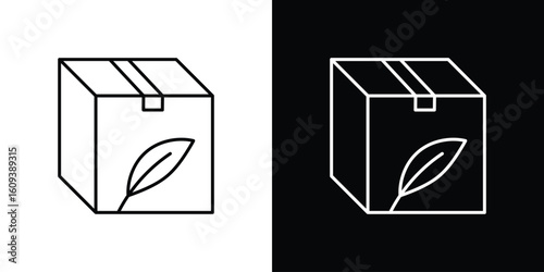 Eco packaging icon Simple Set. Vector icons for graphic design template.