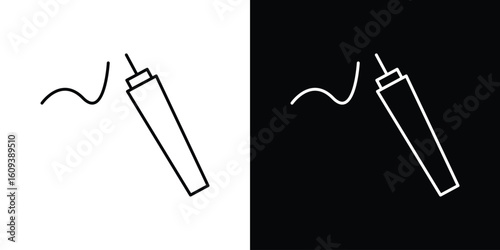 Eyeliner brush icon Simple Set. Vector icons for graphic design template.