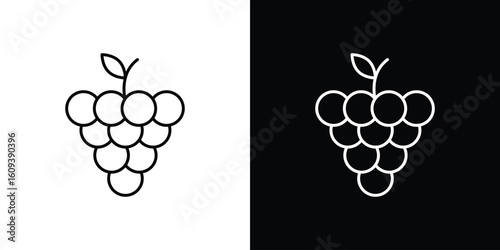 Grape icon Simple Set. Vector icons for graphic design template.