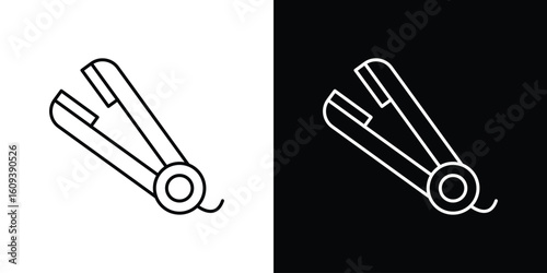 Hair straightener icon Simple Set. Vector icons for graphic design template.