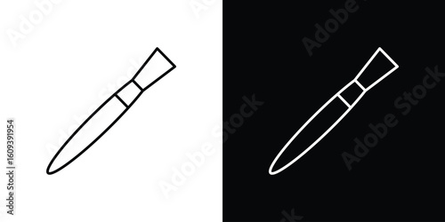 Makeup brush icon Simple Set. Vector icons for graphic design template.