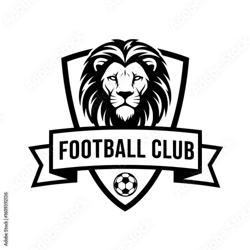 Powerful and Aggressive Lion Football Club Logo