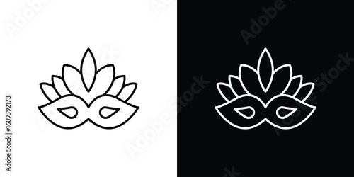 Mask for brazil carnival celebration icon Simple Set. Vector icons for graphic design template.