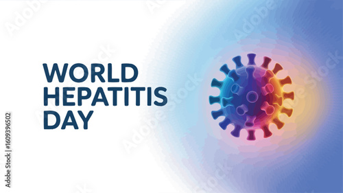 World Hepatitis Day with Virus Illustration and Health Awareness Theme