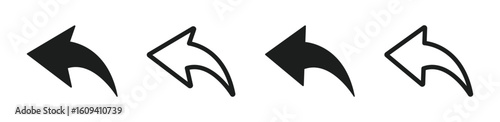 Reply vector icon set. Publish arrow vector symbols set