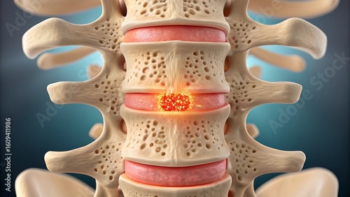 Lumbar spine disc herniation vertebrae intervertebral disc