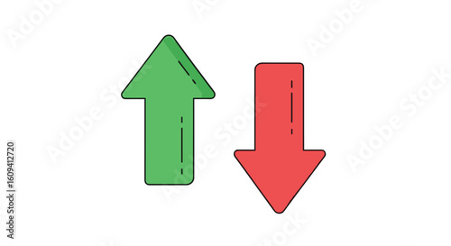 Free Download Visualizing market trends upward and downward arrows showing business performance indicators - GFXLoad