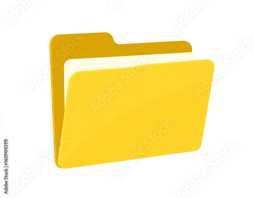 Hand-Drawn Folder Icon with Wavy Lines and Ink Texture, Doodle Style, Transparent PNG.And transparent the background.