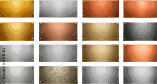 Collection of Diverse Metal Plates Textures and Backgrounds for Various Creative Applications