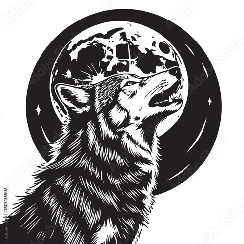 Hand-drawn sketch of a cunning red fox in a dynamic pose. Elegant wildlife vector illustration concept.