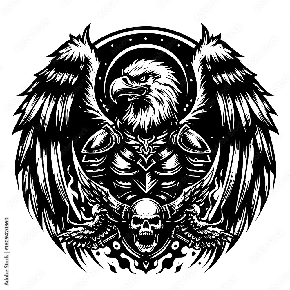 Fototapeta premium black and white tattoo design