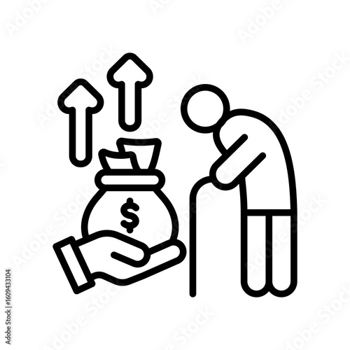 Retirement Fund line icon