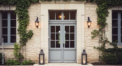 front door of an old house