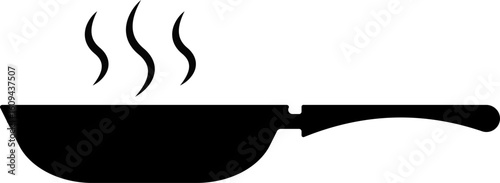 frying pan icon. rivets cooking kitchenware. cooking pot black sign.  kitchen utensil symbol.  cooking and kitchen elements