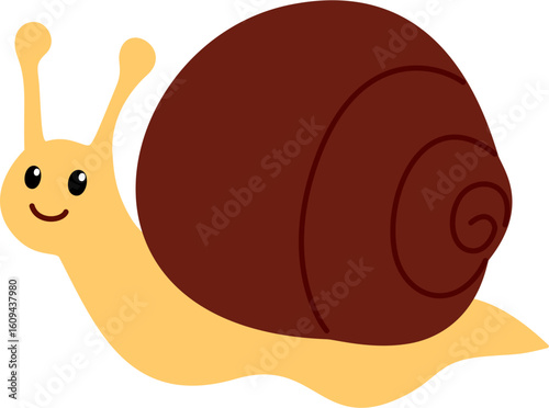 snail cartoon doodle
