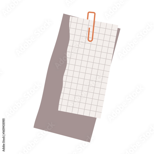 Colorful paper notes collection. Flat Illustration Office Supplies