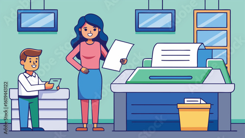 Printing documents in a bright office environment