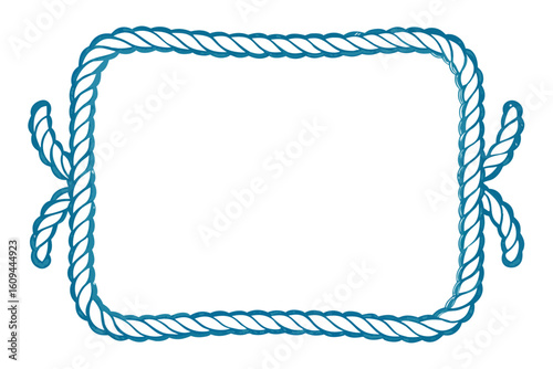rope style hand drawn border watercolor heart frame