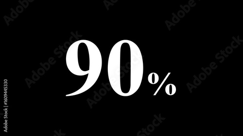 abstract 90 percent animation on black background.