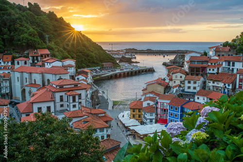 Sunset in Cudillero,Asturias, Espana