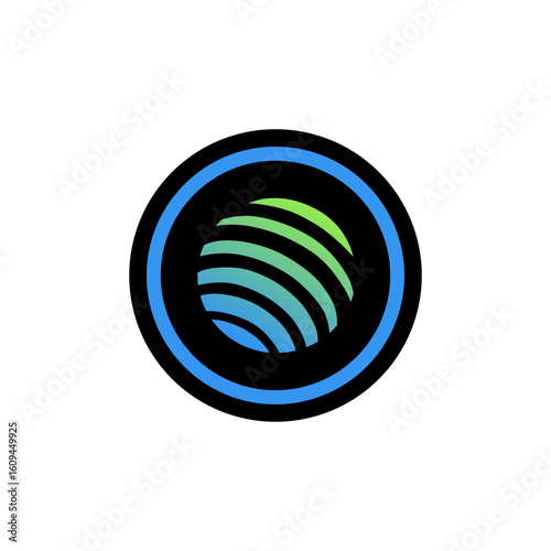 JUP, Jupiter coin flat design icon logo