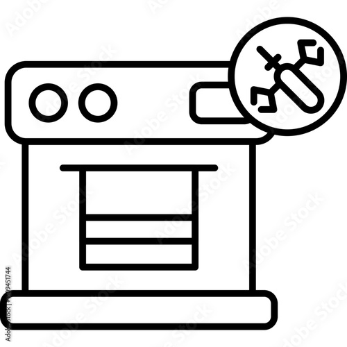 Oven Icon Vector Element