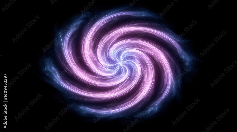Naklejka premium Captivating cosmic vortex with vibrant pink and blue energy swirling in mesmerizing motion