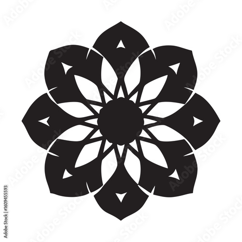 Intricate geometric mandala design with vibrant colors