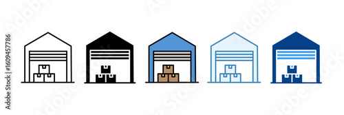 Inventory  Icon Set Multiple Style Collection