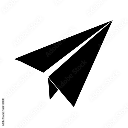 Paper Airplane Silhouette Vector Flat and Clean Look