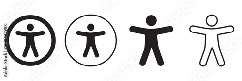 Inclusive Accessibility Icon Set – Disability, Wheelchair, Hearing, and Visual Aid Symbols Collection