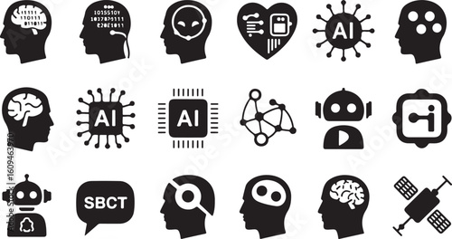 Artificial intelligence concepts and symbols brain