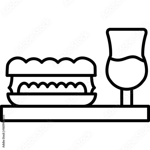 Serving Dish Icon Vector Element