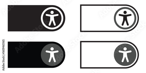 Inclusive Accessibility Icon Set – Disability, Wheelchair, Hearing, and Visual Aid Symbols Collection